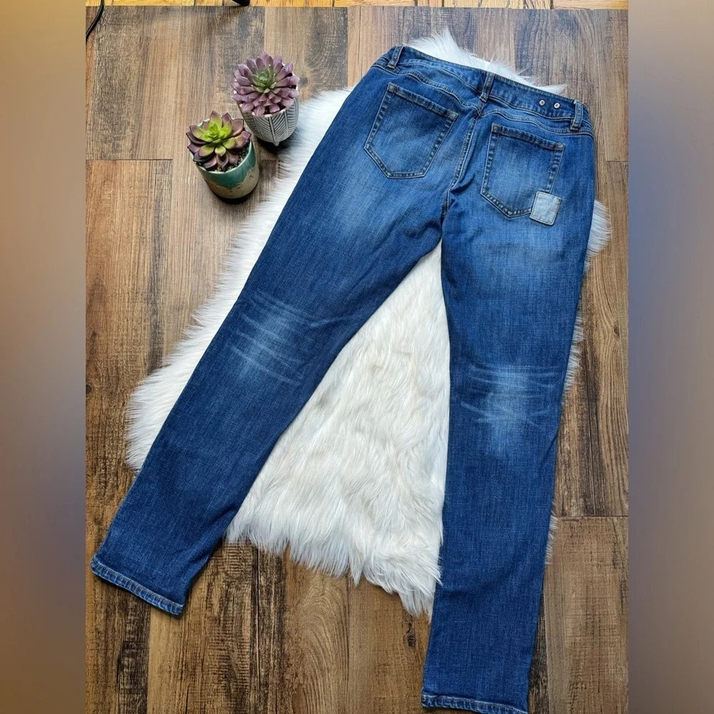 CAbi #5308 Slim Boyfriend Patchwork Jean - Picture 4 of 5